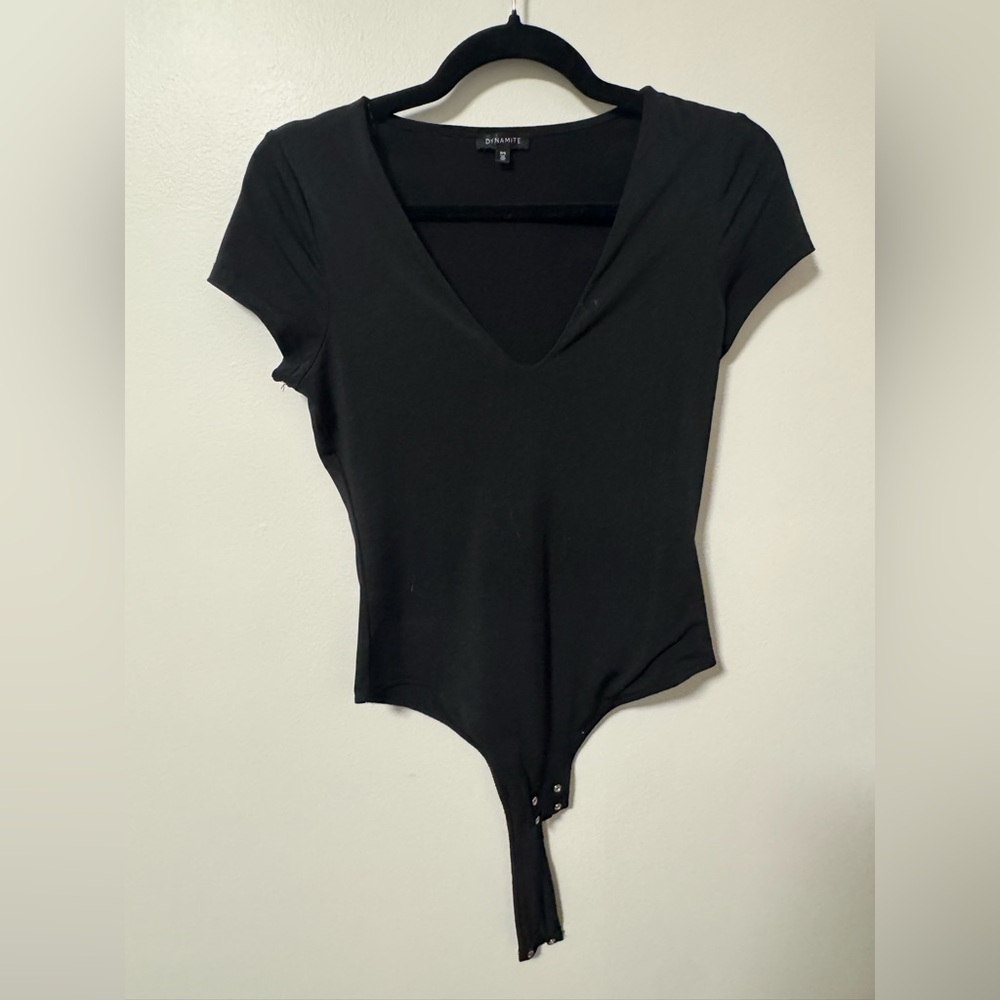 DYNAMITE | Deep V double lined bodysuit